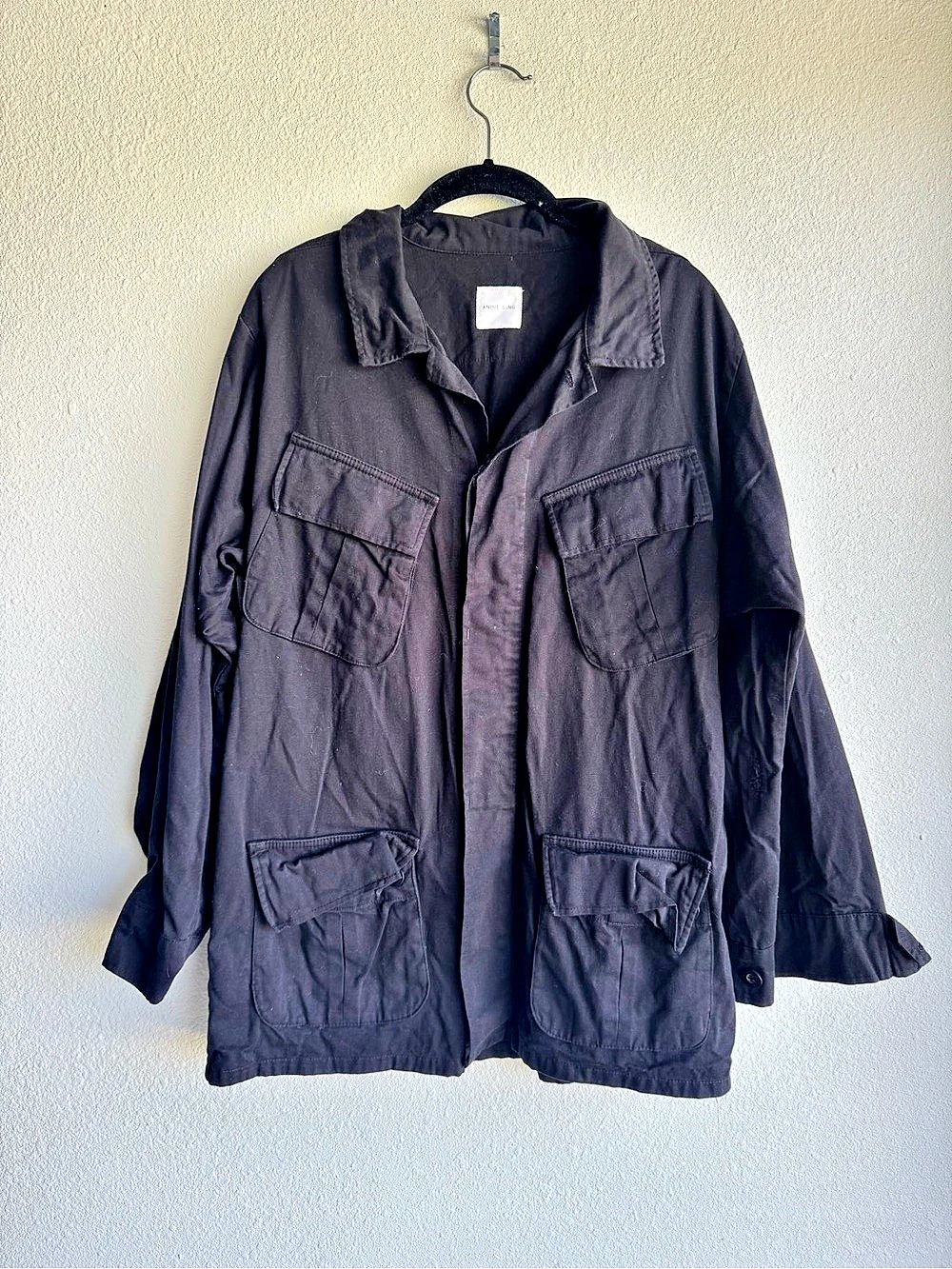ANINE BING Army Jacket Black Utility Jacket size L